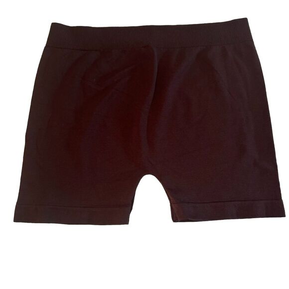 MOPAS Women's Ribbed Waistband Seamless One Size 9” Rise Hot Short Leggings - Picture 2 of 6